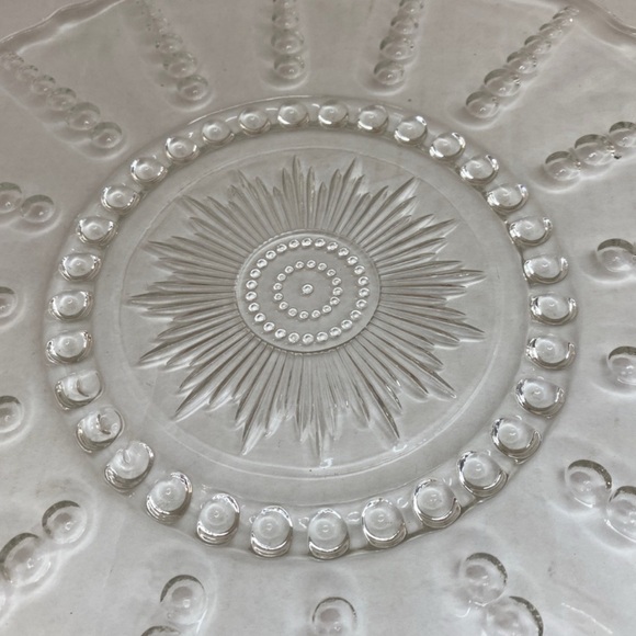 Federal Glass 𝅺Columbia Crystal 10” Ruffled Bowl and 11” Chop Plate - Picture 10 of 11